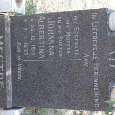 MESTRE Johanna Albertina 1913-1977