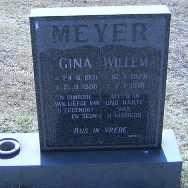 MEYER Willem 1926-1991 &amp; Gina 1931-1986