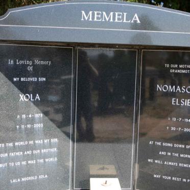 MEMELA Nomasonto Elsie 1940-2006 :: MEMELA Xola 1973-2003