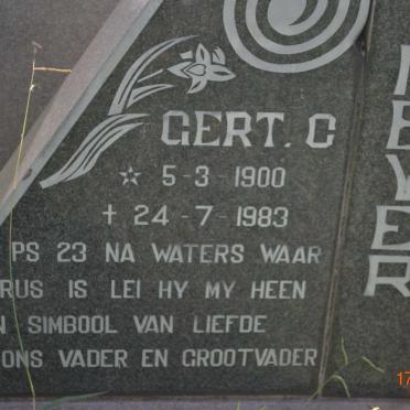 MEYER Gert C. 1900-1983