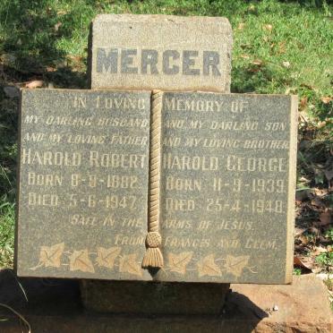 MERCER Harold Robert 1882-1947 :: MERCER Harold George 1939-1948