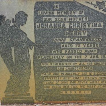 MERRY Johanna Christina nee SPANENBERG -1947