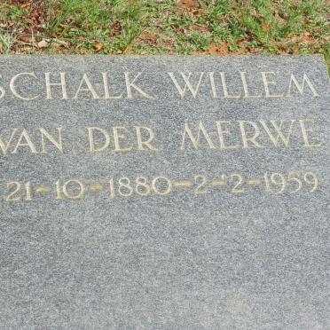 MERWE Schalk Willem, van der 1880-1959