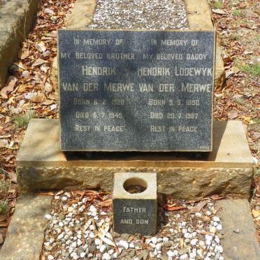 MERWE Hendrik Lodewyk, van der 1890-1957 :: VAN DER MERWE Hendrik 1920-1945