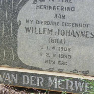 MERWE Willem Johannes, van der 1906-1980
