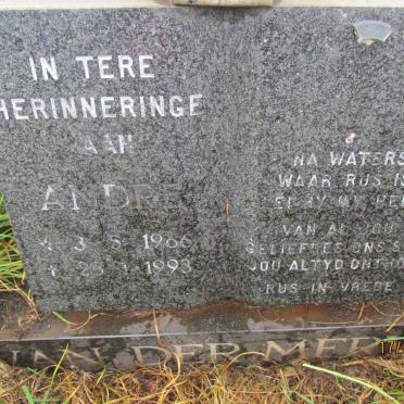 MERWE Andre, van der 1966-1993