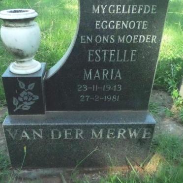 MERWE Estelle Maria, van der 1943-1981