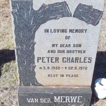 MERWE Peter Charles, van der  1952-1972