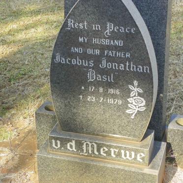 MERWE Jacobus Jonathan, v.d. 1916-1979