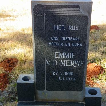 MERWE Emmie, v.d. 1896-1977