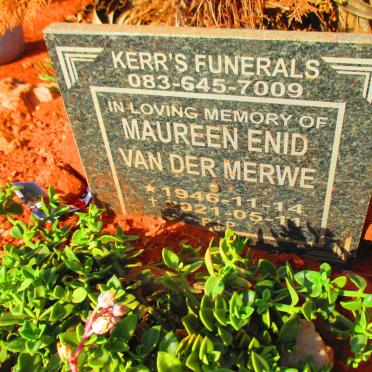 MERWE Maureen Enid, van der 1946-2021