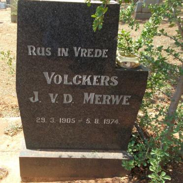 MERWE Volckers J., v.d. 1905-1974