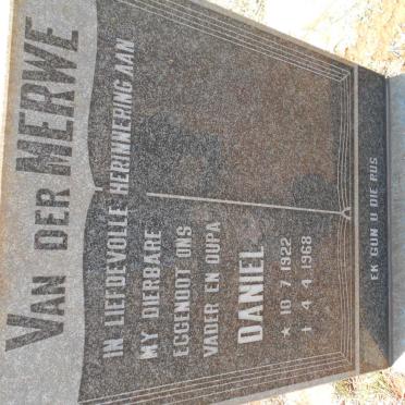 MERWE Daniel, van der 1922-1968