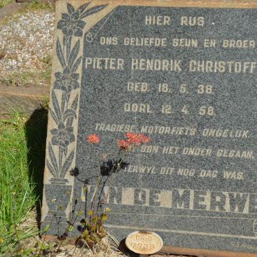 MERWE Pieter Hendrik Christoffel, van de 1938-1958