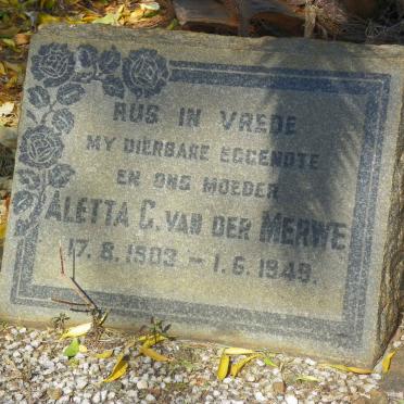MERWE Aletta G., van der 1903-1949