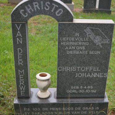 MERWE Christoffel Johannes, van der 1965-1992