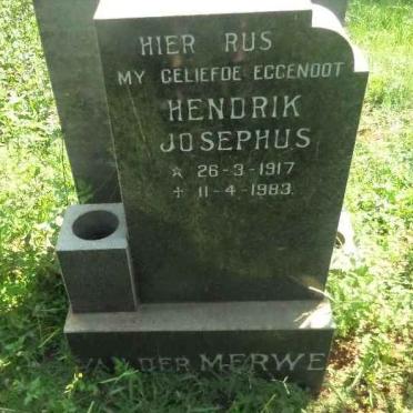 MERWE Hendrik Josephus, van der 1917-1983