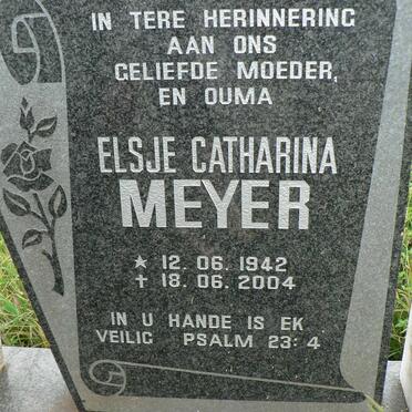 MEYER Frederik 1939-1996 &amp; Elsje Catharina 1942-2004