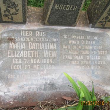MEW Maria Catharina Elizabeth 1884-1953