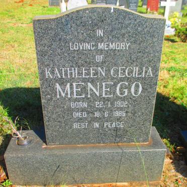MENEGO Kathleen Cecilia 1902-1985