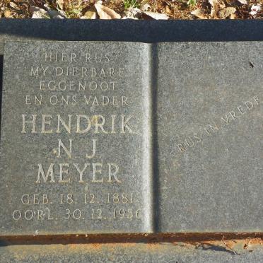 MEYER Hendrik N.J. 1881-1956