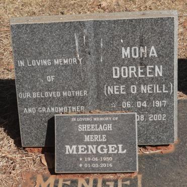 MENGEL Mona Doreen 1917-2002 :: MENGEL Sheelagh Merle 1950-2016