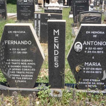 MENDES Antonio 1917-1973 &amp; Maria 1920-1973