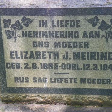 MEIRING Elizabeth J. 1885-1942