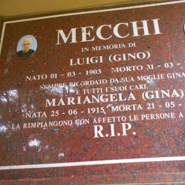 MECCHI Luigi 1903-1981 &amp; Mariangela 1915-2004