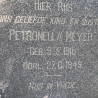 MEYER Petronella 1916-1949