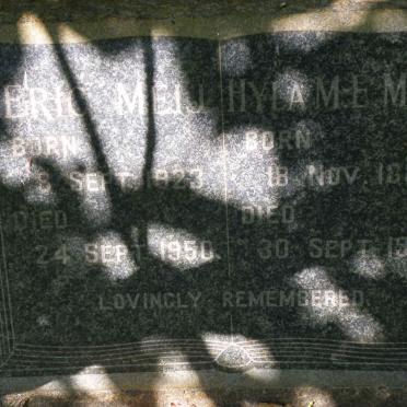MEIJ Hyla M.E. 1883-1959 :: MEIJ Eric 1923-1950
