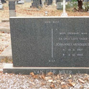 MEER Johannes Arnoldus, van der 1907-1959