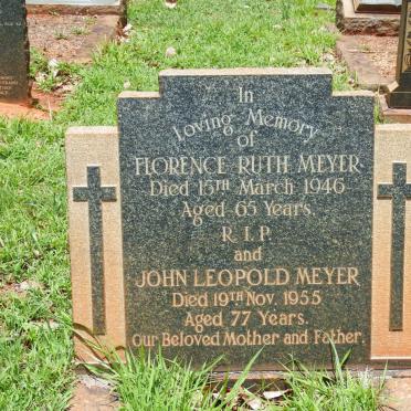 MEYER John Leopold -1955 &amp; Florence Ruth -1946