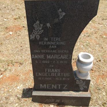MENTZ Frans Engelbertus 1900-1976 &amp; Annie Margaret 1899-1976