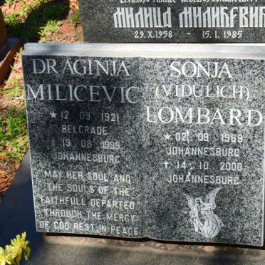 MILICEVIC 1921-1999 :: LOMBARD Sonja nee VIDULICH 1969-2000