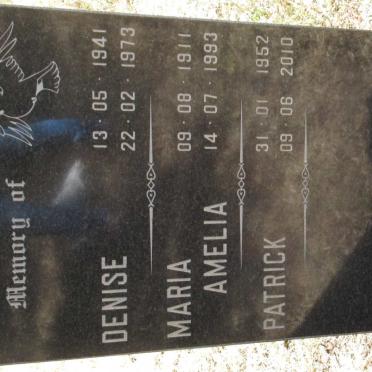 MIDDLEDITCH Maria Amelia 1911-1993 :: MIDDLEDITCH Patrick 1952-2010 :: MIDDLEDITCH Denise 1941-1973