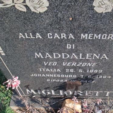 MIGLIORETTI Maddalena nee VERZONE 1883-1964