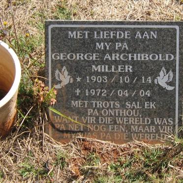 MILLER George Archibold 1903-1972