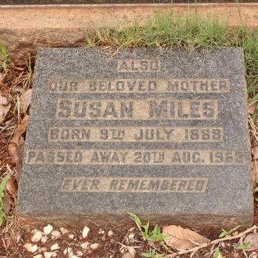 MILES Ernest Napene -1948 &amp; Susan 1888-1963