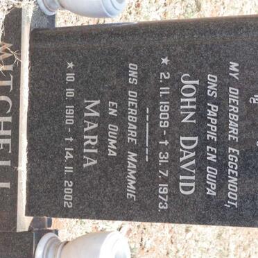 MITCHELL John David 1909-1973 &amp; Maria 1910-2002