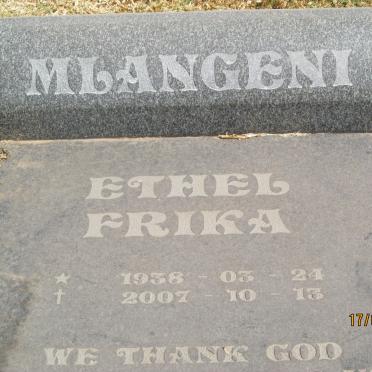 MLANGENI Ethel Frika 1938-2007
