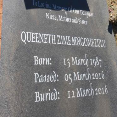 MNGOMEZULU Queeneth Zime 1987-2016