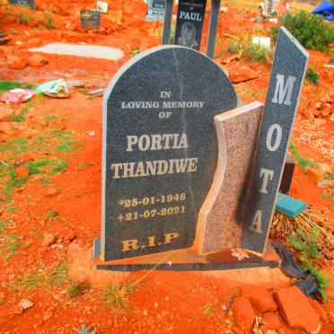 MOTA Portia Thandiwe 1946-2021