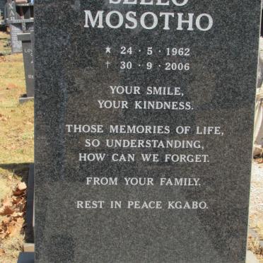 MOSOETSI Sello Mosotho 1962-2006