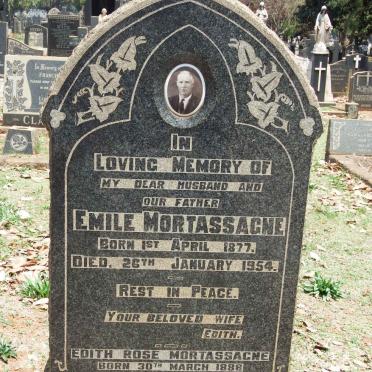 MORTASSAGNE Emile 1877-1954 &amp; Edith Rose 1888-1968