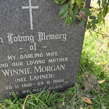 MORGAN Winnie nee LAHNER 1901-1966