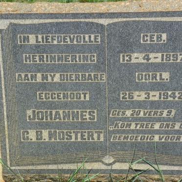 MOSTERT Johannes C.B. 1897-1942