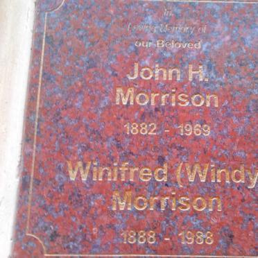 MORRISON John H. 1882-1969 &amp; Winifred 1888-1988