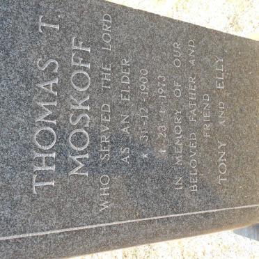 MOSKOFF Thomas T. 1900-1973