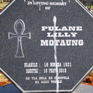 MOTAUNG Pulane Lilly 1921-2018